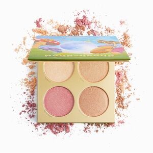 Lunar Beauty Moonshroom Highlighter Palette Pink Highlight Gold Shimmer Manny